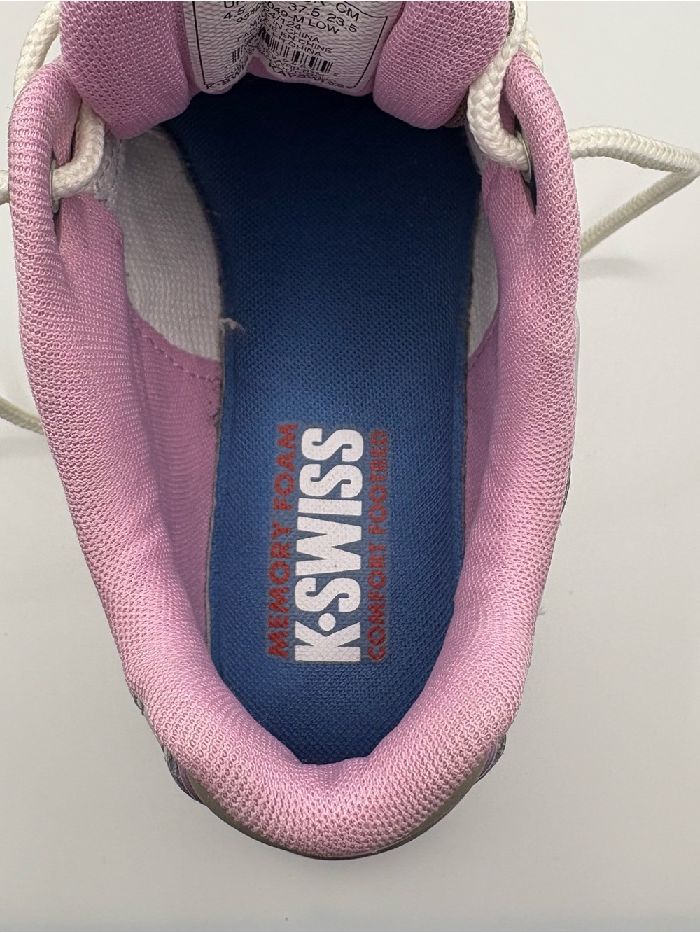 K-Swiss Women's Light Gray and Pink Lace-Up Sneakers ST329 CMF 6.5M Box Included - Picture 4 of 16